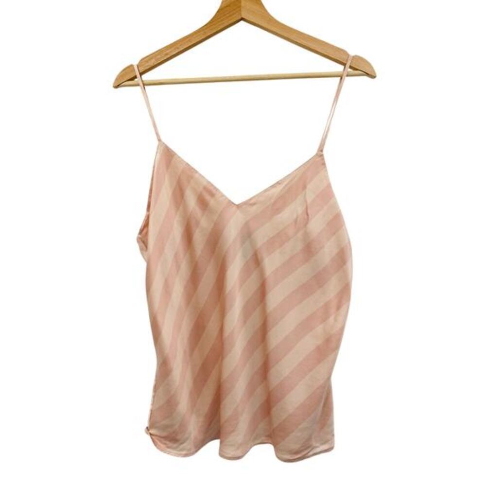 Victoria's Secret pink striped silk cami